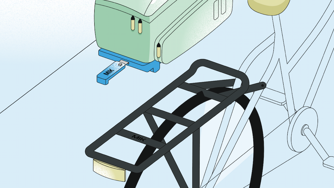 Contrôlez si votre accessoire vélo est muni d’une plaque adapteur de MIK